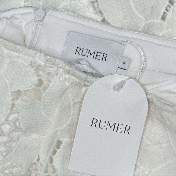 NWT Rumer Tropez White Lace Bridal Beach Wedding Maxi Skirt Size Medium - Picture 2 of 6